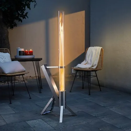 Ambiente Feuerrohr Feuersäule – Edelstahl Fackel für Garten
