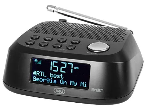 Trevi RC 80D4 DAB - Digitalradio Weckfunktion mit Snooze und Sleep, 30 Senderspeicher für ungestörte Nächte