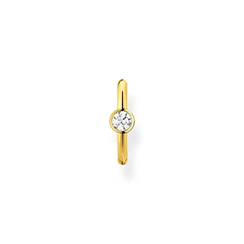 Thomas Sabo Einzel Ohrklemme mit weißem Stein in gold von THOMAS SABO