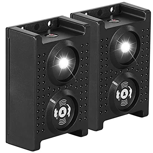 Exbuster Marder-Schutz 2er-Set: Mobile Hochfrequenz-Marder-Abwehrgeräte mit LED-Blitz - Haustierabwehr & Wildtierabwehr: Effektive Marder-Abwehr mit Hochfrequenz-Tönen und LED-Blitzlicht, ideal für Auto, Garage und Garten. Bis zu 30 m² Wirkungsbereich und geringer Stromverbrauch.
