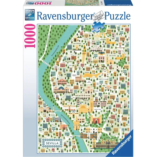 Ravensburger 17607 Puzzle 1000 Teile - illustriert 2D, bunt