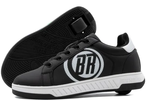 BREEZY ROLLERS Rollschuhe 2241840 - Inliner, Schuh mit Rollen in schwarz/weiß, ideal für Spaß und Bewegung im Freien.