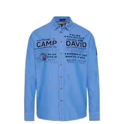 Camp David Herren Oxford-Langarmhemd Light Blue, 4XL von CAMP DAVID