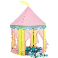 vidaXL Kinder-Spielzelt mit 250 Bällen Rosa - Kreativer Spielspaß - Bällebad für Kinder mit 250 bunten Bällen, strapazierfähigem und wasserfestem Polyester. Das niedliche Schloss-Design fördert die Fantasie und sorgt für stundenlangen Spielspaß.
