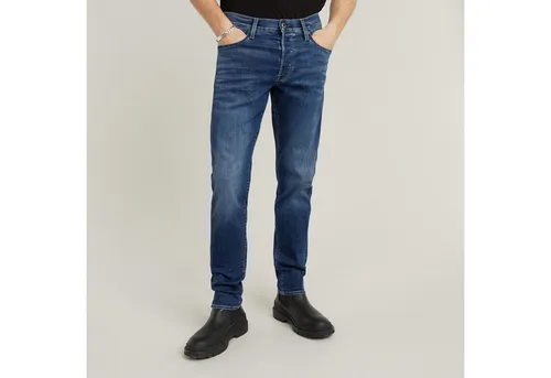 G-STAR Men's 3301 Slim Jeans, Blau (medium Aged D25742-8968-071) - Stylische Slim Jeans aus innovativem lederähnlichem Papiermaterial, bequeme Passform und 5 Taschen für optimalen Komfort und Funktionalität.