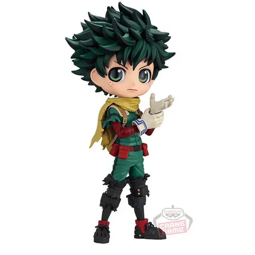 Banpresto My Hero Academia Izuku Midoriya Q posket Figur 14cm - Sammelfigur aus My Hero Academia, 14 cm groß und detailreich, ideal für Anime-Fans und Sammler. Bringt den Heldenmut von Izuku Midoriya in Ihre Vitrine!