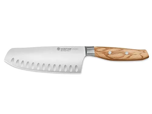 Wüsthof Amici Rotoku 17 cm | Kullenschliff Kochmesser - Küchenmesser mit Kullenschliff für müheloses Schneiden und perfekte Schnittführung, ideal für präzises Arbeiten in der Küche.