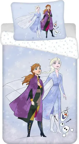 Disney Frozen Bettbezug Sisters en Olaf - Einzel -140 x 200 cm - Baumwolle