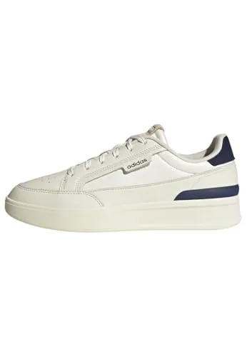 adidas Unisex Aspyre Schuh Core White/Dark Blue/Off White 46 - Herren-Sneaker mit regulärer Passform, aus hochwertigem Full-Grain-Leder und einem stabilisierenden Fersenclip für optimalen Komfort.