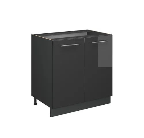 Vicco Unterschrank Fame-Line, Anthrazit Hochglanz, 80 cm in grau von Vicco