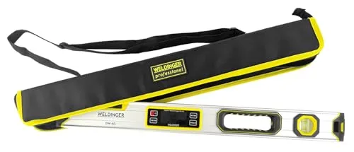 WELDINGER DW60 Digitale Magnet-Wasserwaage 60cm mit Winkel-Messfunktion und LCD-Display