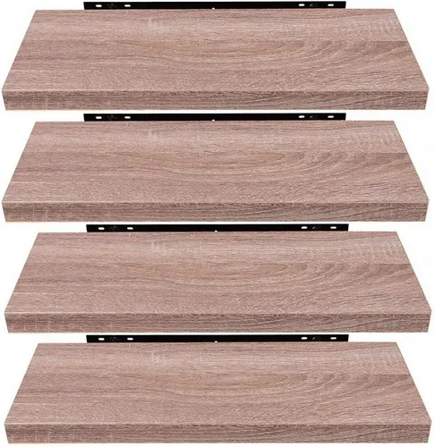 EUGAD Wandregal 4-tlg. aus hochwertigem MDF - Vielseitiges Wandregal für Bücher, Deko und mehr. In verschiedenen Farben und Größen erhältlich, mit einfachem Montagesystem für eine sichere Wandbefestigung. Ideal für jeden Raum!