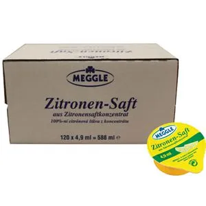 Meggle Zitronensaft Portionsbecher, je 4,9ml, 120 Stück von Meggle