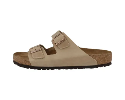 Birkenstock Classic Arizona Leder Pantoletten, Braun - Wanderschuhe mit anatomisch geformtem Fußbett aus Kork und Latex, ideal für optimalen Tragekomfort und Unterstützung beim Gehen.