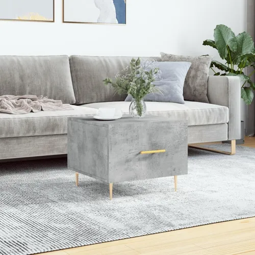 The Living Store Couchtisch Betongrau 50x50x40 cm
