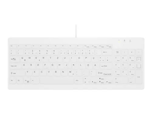 Active Key AK-C7012 Hygiene Tastatur - Deutsch - Weiß kabelgebunden - Tastatur mit antibakterieller Oberfläche, ideal für hygienische Arbeitsumgebungen und leicht zu reinigen.