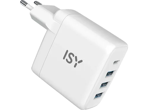 ISY IAC-5045, USB-C Power Delivery Schnellladegerät Universal 45 Watt, Weiß