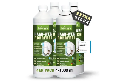 bio-chem Abflussreiniger EXTRA STARK 4x 1 L von bio-chem