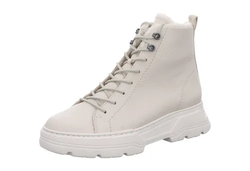 Paul Green Damen Stiefel, beige (biscuit), Gr. 6 - Stylischer Komfort für den Winter - Wanderschuhe mit kuscheligem Warmfutter und Wechselfußbett für individuellen Tragekomfort. Ideal für winterliche Spaziergänge, bietet dieser Schnürbootie von Paul Green perfekten Halt und edlen Look.