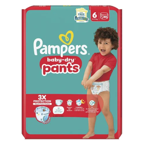 Pampers Baby Dry Pants Gr.6 Extra Large 13-19kg Single Pack Windeln (Gr. 6, 20 Stk.) (68940)