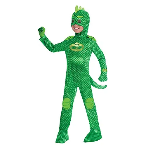 set high (PKT) (9902968) Child Boys PJ Deluxe Gekko Costume (3-4yr)