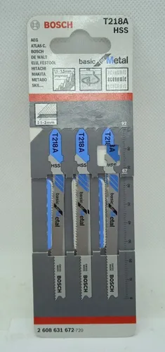 Bosch Stichsägeblatt T218A 3er Pack Basic for Metal Stichsäge Zubehör