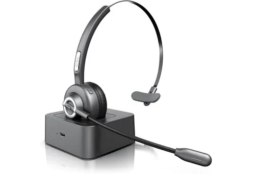 CSL Wireless-Headset (Bluetooth, Mono, Bluetooth, Ladestation, Kopfhörer mit flexiblem Mikrofon)