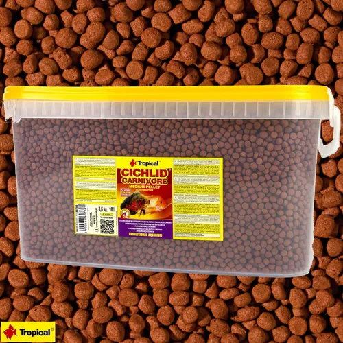  6,50€/L) Tropical Cichlid Carnivore Medium Pellet 10L (10000ml