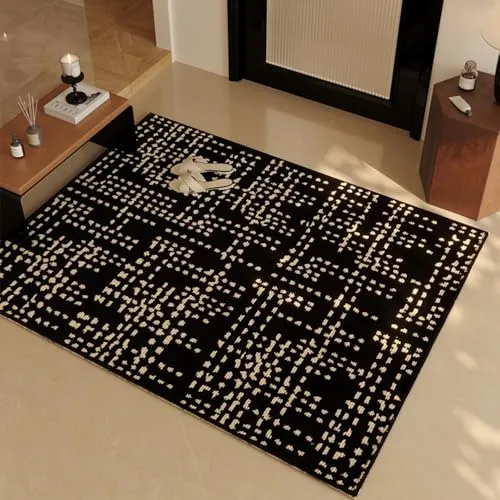HAOLESHITE Fußmatte Innen 50x80cm, Waschbar Fussmatt, Wasserdicht Türmatte, Hundetürmatte, Rutschfester Schmutzfänger Teppich für die Vordertür (Neue Schwarz)