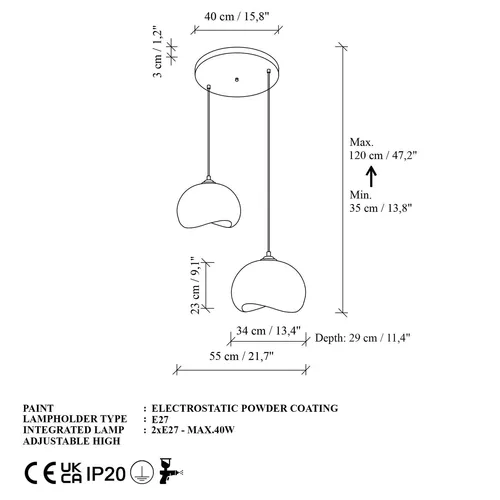 Kronleuchter Deckenleuchte Hängelampe Wohnraum