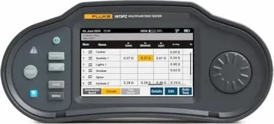 Fluke Installationstester 1673FC - Zuverlässige Prüfung für EV & RCD Type B - Zubehör für Elektroinstallation, bietet präzise Messungen und ist ideal für die Prüfung von Elektrofahrzeug-Ladestationen.