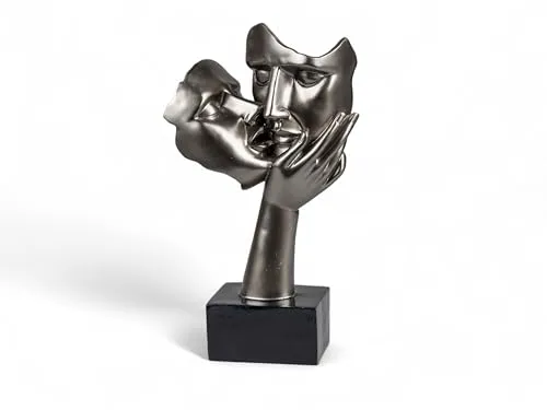 formano Deko Liebespaar auf Sockel 39 cm - Elegante Skulptur - Statuen - Exklusive Deko-Skulptur aus hochwertigem Kunststein, die Ihrem Wohnraum eine moderne Note verleiht. Perfekte Größe von 39 cm für jeden Blickfang.