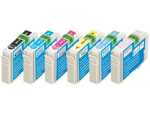 iColor Stylus Photo Px650, Epson: ColorPack für Epson (ersetzt T0801-0806), BK/C/M/Y/LC/LM (Stylus Photo Px 730 WD, Px710w, kompatible Tintenpatronen Tintenstrahldrucker)