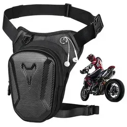 Oberschenkeltasche Motorrad Tasche für Herren und Damen – Schwarz 26x8x14.5cm