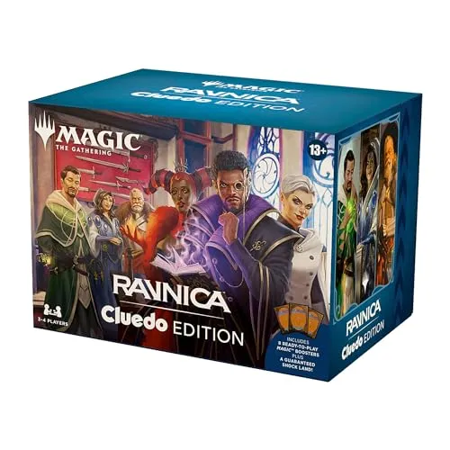 Magic: The Gathering – Ravnica: Cluedo Edition - Gesellschaftsspiel mit spannenden Krimi-Elementen; löse den Fall mit 8 spielfertigen Boostern und erlebe endlose Wiederspielbarkeit für 3-4 Spieler.