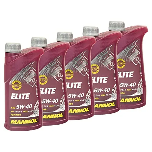 Motoröl Motor Öl MANNOL ELITE 5W40 API SN/CH-4 5 X 1 Liter
