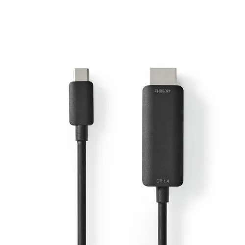 Nedis Adapterkabel 2 m - Display Kabel, 24 pin USB-C männlich zu HDMI männlich, unterstützt 4K bei 60 Hz für gestochen scharfe Bildqualität.