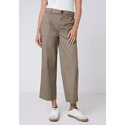 Street One Studio Damen Straight Leg Hose 3716524, Dark Sandshell beige