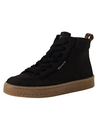 Tamaris Schnürstiefel 1-25203-45/001 in Schwarz - Gr. 38 - Wanderschuhe aus langlebigem Rauleder mit flexibler, griffiger Laufsohle für sportlichen Komfort.