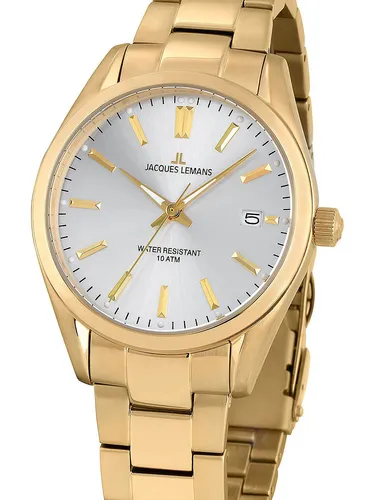 Jacques Lemans Classic 1-1859K Herrenuhr - Herren-Analoguhr aus Edelstahl in elegantem Gold, ideal für stilbewusste Männer und jeden Anlass.