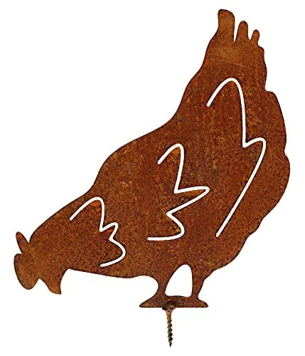 Manufaktur Lichtbogen Rost Huhn pickend zum Einschrauben