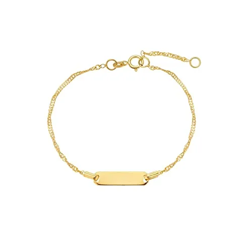 Amor Identarmband Damen Armschmuck, 14+2 cm, Gold von Amor
