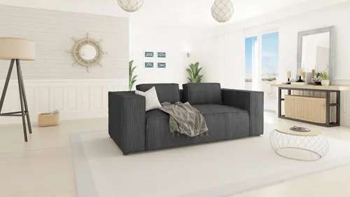 S-Style Möbel 2-Sitzer Sofa Renne aus Cord - Elegantes 2-Sitzer Sofa aus hochwertigem Cord-Stoff, mit weichem Sitz und Wellenfederung für optimalen Komfort. Ideal für stilvolle Wohnräume.