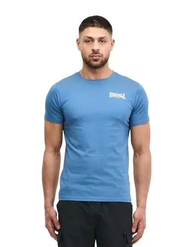 Lonsdale Herren T-Shirt schmale Passform ELMDON, Blue/White, XXL