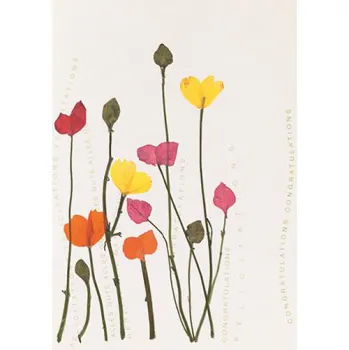 Grußkarte Herzblüten Bunte Blüten von Räder Design.