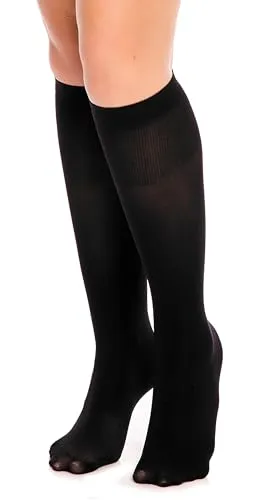 GLAMORY Fit 50 Extraweite Microfaser-Kniestrümpfe-schwarz-one-size