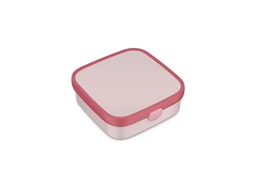 Mepal - Brotdose Groß Campus - Bento Lunchbox für Kinder - Inklusive 2 auslaufsicheren Fächern & Gabel - Fach ist mikrowellengeeignet - 2x 200 + 1250 ml - Cool pink