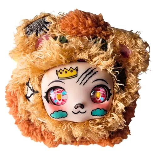 Kuscheltier Löwe, niedliches Plüschtier für Kinder Erwachsene, Begleiter für Rucksack Ranzen Tasche, Kawaii Stofftier, Sammelfigur, Mutmacher Geschenk für Jungen Mädchen Freunde, Glücksbringer 10cm