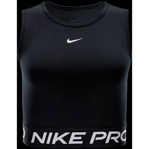 Nike Damen Pro Dri-Fit 365 Crop Tank schwarz - Trainingsbekleidung mit atmungsaktiver Passform, ideal für intensive Workouts. Hergestellt aus nachhaltigen Materialien, bietet es hervorragende Belüftung und Komfort.