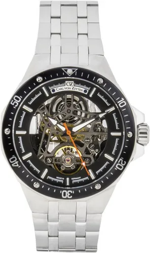 Carl von Zeyten Automatikuhr Urberg CVZ0094BKMS - Hochwertige Herrenuhr, Made in Germany, mit skelettiertem Zifferblatt und 36 Std. Gangreserve, ideal für stilbewusste Männer.